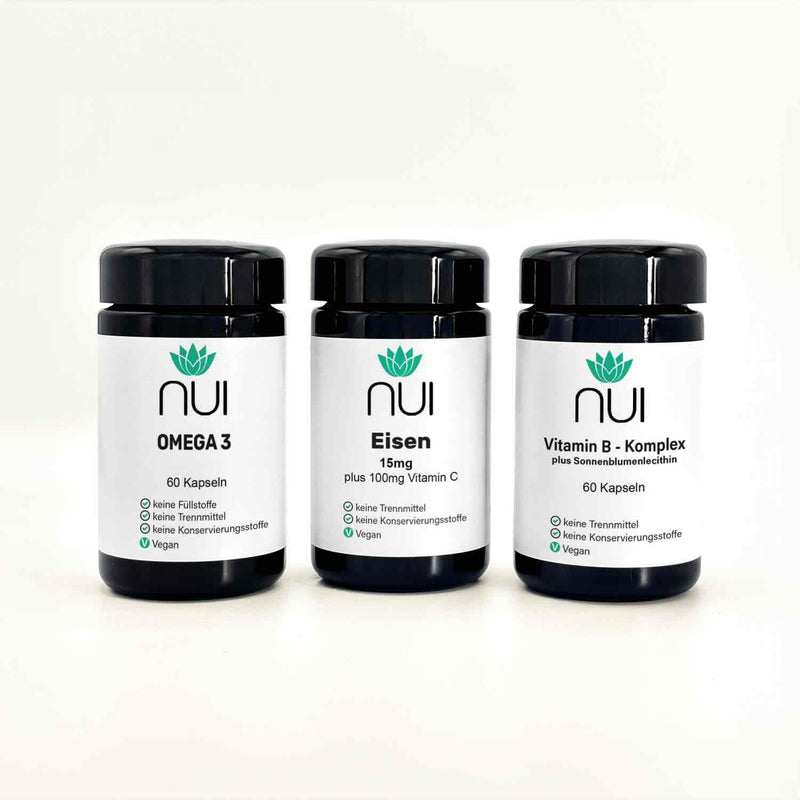 NUI Fokus Box: Omega 3, Eisen, Vitamin B Komplex