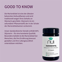 Mariendistel ist reich an Silymarin, einem pflanzlichen Wirkstoff zur Unterstützung der Leber.