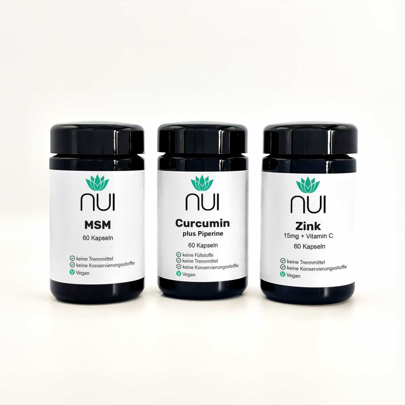 NUI Vital Box: MSM, Curcumin und Zink mit Vitamin C