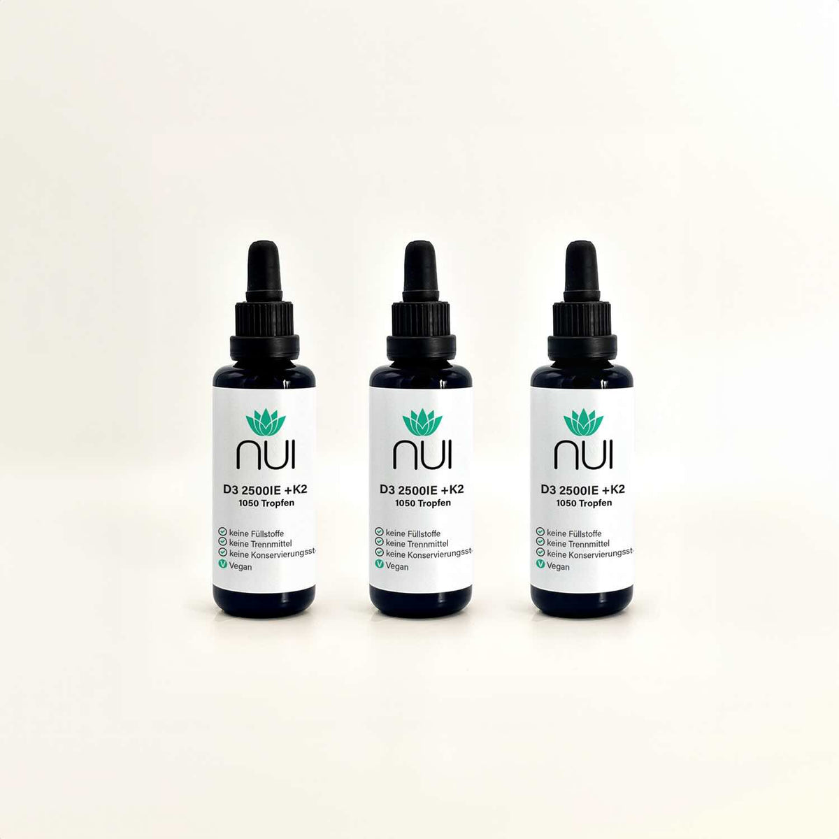 NUI Vitamin D3 2500IE + K2 Tropfen 3 Flaschen