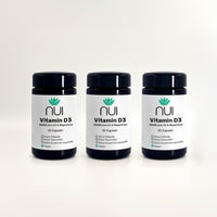 NUI Vitamin D3 5000IE plus K2 & Magensium Kapseln 3er Packung