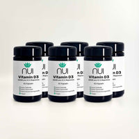 NUI Vitamin D3 Kapseln 5000IE plus K2 & Magnesium 6er Packung